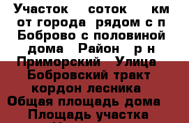 Участок 20 соток, 35 км от города, рядом с п.Боброво с половиной дома › Район ­ р-н Приморский › Улица ­ Бобровский тракт, кордон лесника › Общая площадь дома ­ 93 › Площадь участка ­ 200 › Цена ­ 600 000 - Архангельская обл., Архангельск г. Недвижимость » Дома, коттеджи, дачи продажа   . Архангельская обл.,Архангельск г.